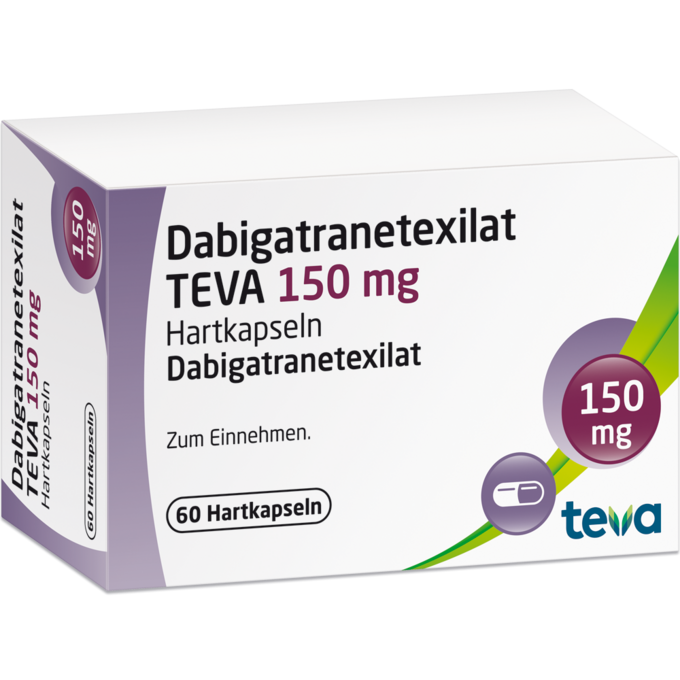Dabigatranetexilat TEVA 150 mg Hartkapseln