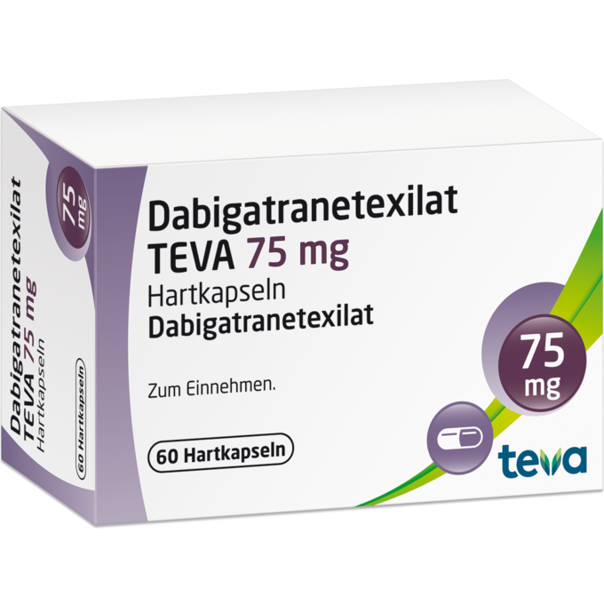 Dabigatranetexilat TEVA 75 mg Hartkapseln